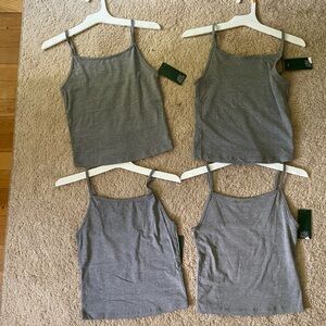 (4) NWT Wild Fable Women’s Small Camisole Tank Tops - Cropped - Gray